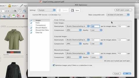 Acrobat 9 - PDF Optimizer