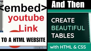 How to Embed YouTube Video, Add Images and Create H.TM.L Tables
