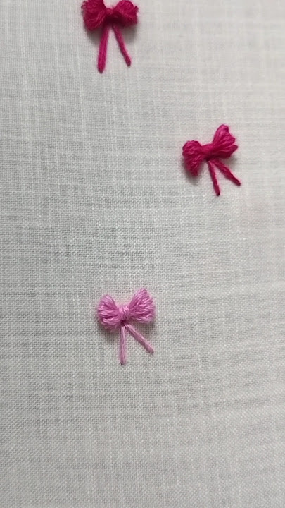 embroidery Bow ✨😍#embroidery #handmade #sewingsecrets #explore