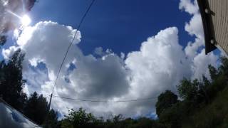 Time-lapse clouds on a summer day in July 2017