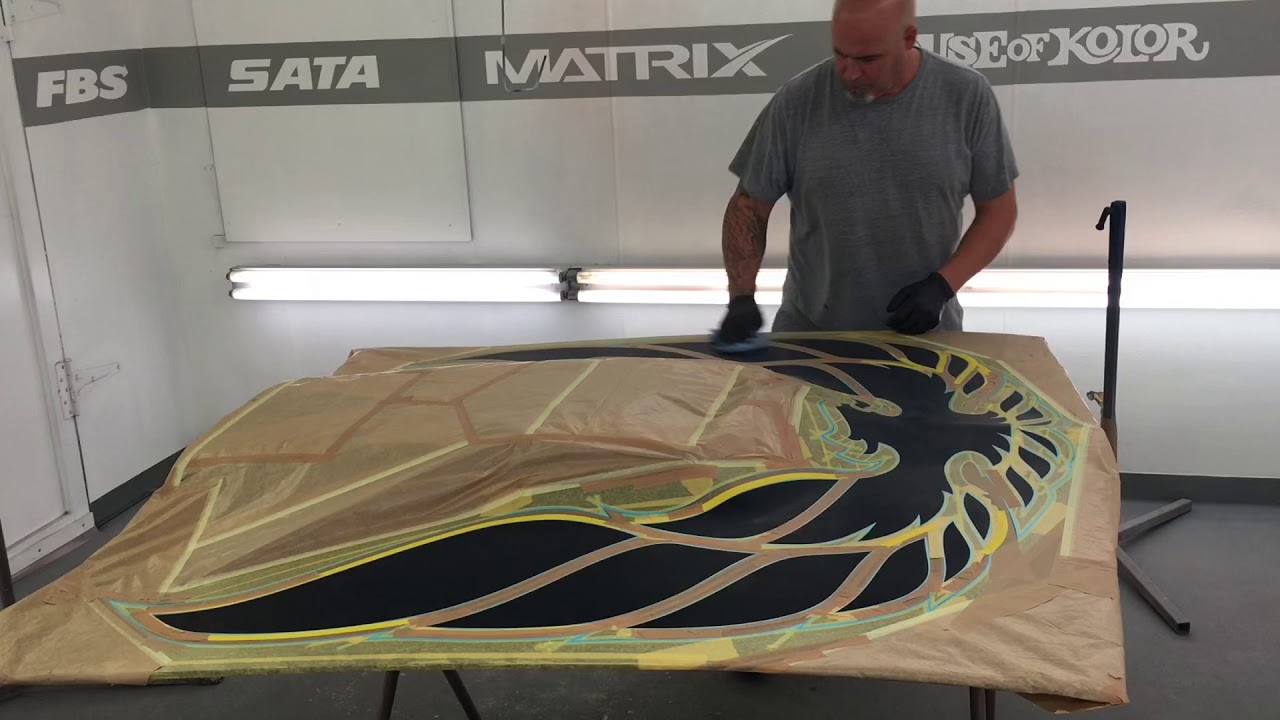 Painting the Firebird hood graphic