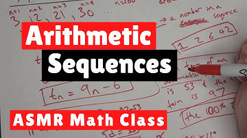 Arithmetic Sequences - ASMR Math Class - Male Whispers, Sharpie & Paper Sounds