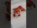 #tigercaketopper #fondanttortendeko #handpaiting