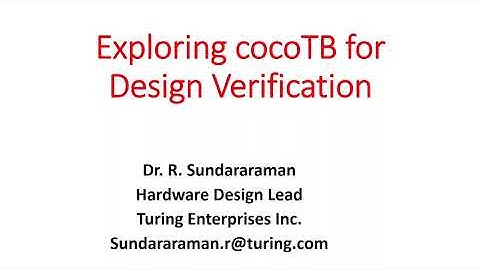 Design Verification with cocoTB
