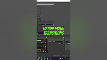 How to change OBS Studio Scene Transitions!