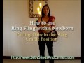 How to put newborn in a ring sling cradle carry position