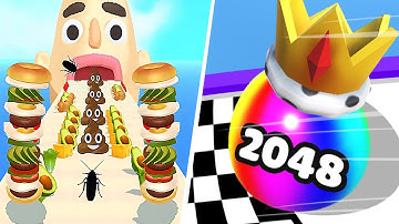 Ball Run 2048 🆚 Sandwich Runner🌻🧿🌺🌈Max Levels Walkthrough Android IOS Update Gameplay HJ180