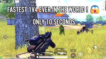 Fastest 1v4 Ever IN THE WORLD ! 😱 Only 10 Seconds | BGMI Highlights
