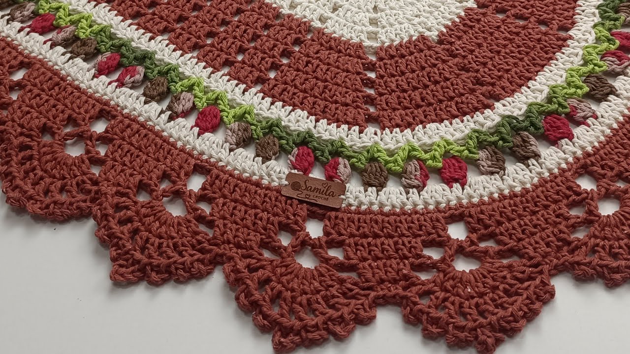 TAPETE  EM CROCHÊ OVAL IONE ,passo a passo completo