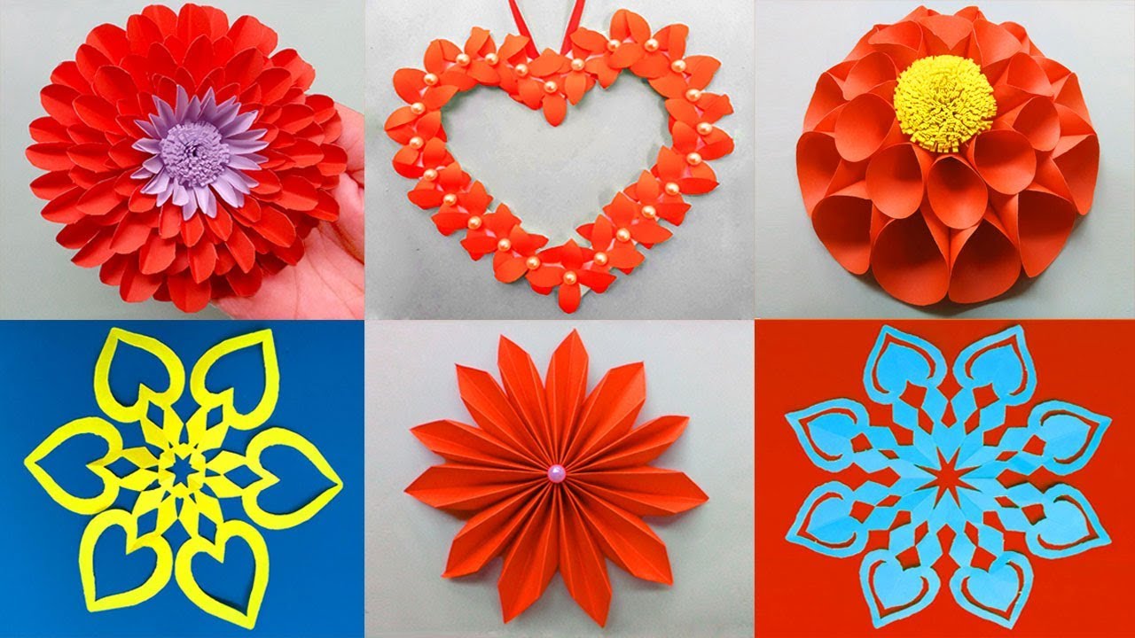 6 Easy Paper Flowers, Craft Ideas