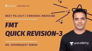 Quick revision MCQ series - FMT ( Part 3) | Dr. Vishwajeet Singh