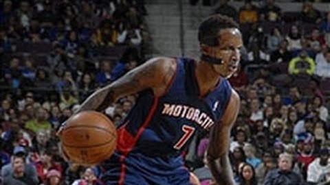 Brandon Jennings Fakes Out The D For His First Basket As A Piston
