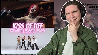 DANCER REACTS TO KISS OF LIFE | 'Bad News' & 'Nobody Knows' MVs & Dance Practice