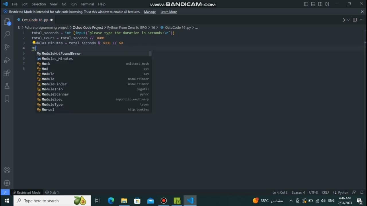 @OctuCode OctuCode chapter 2 project.. code challenge : A python ...