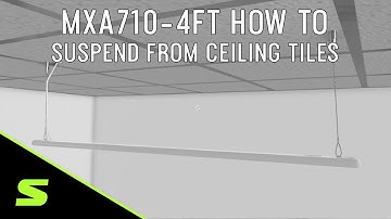 How to Suspend MXA710-4FT from Ceiling Tiles with 2 A710-TB Tile Bridges | Shure