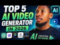 Top 5 AI Video Generators in 2026 Best AI Tools for YouTube Creators #Ai
