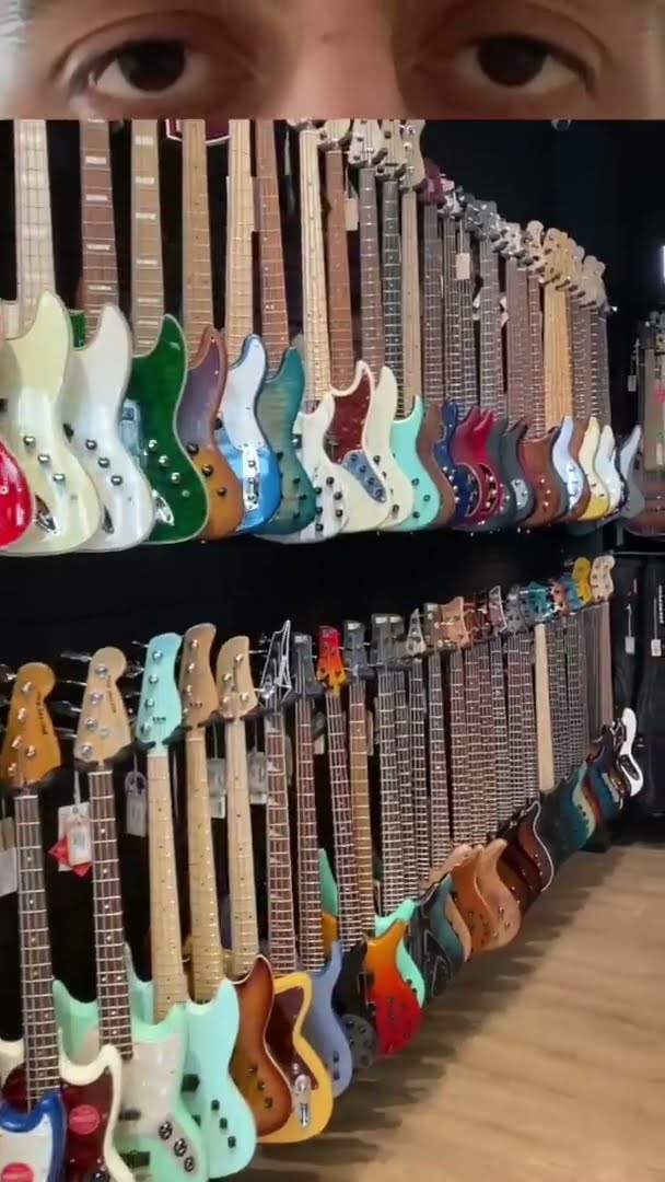 this is the biggest bass guitar store ever