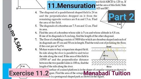 8th class maths| Chapter 11|Mensuration|💁‍♀️ Exercise 11.2 |4,5&6 |part 2|CBSE|NCERT|