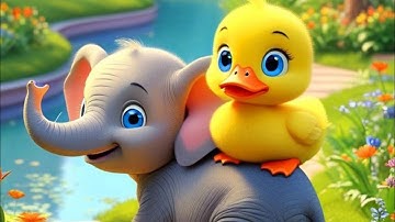 Elephant Went Over The mountain and cats | Nursery Rhymes & Kids cats Songs #kids