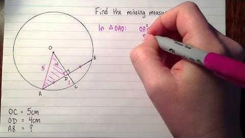 Chord properties and the Pythagorean theorem 1