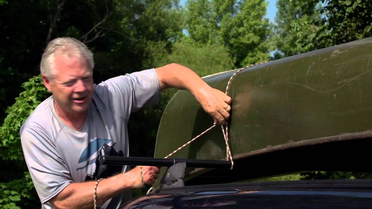 how to tie down your canoe - youtube