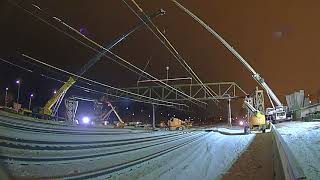 41st Street Pedestrian Bridge: Temporary Bridge Erection
