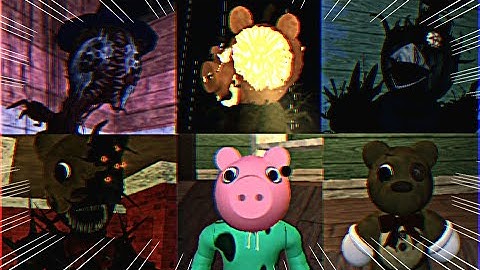 ALL HALLOWEEN PART 1 & 2 SKINS JUMPSCARES in Piggy: The Result of Isolation Rescurrit