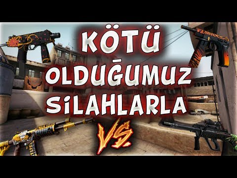 EN KÖTÜ OLDUĞUMUZ SİLAHLAR İLE VS ATIYORUZ EFSANE (CS:GO)