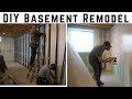 Affordable DIY Framing, Drywall, & Paint // How To Basement Remodel