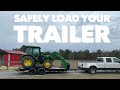 Load John Deere 5075E Tractor on a trailer