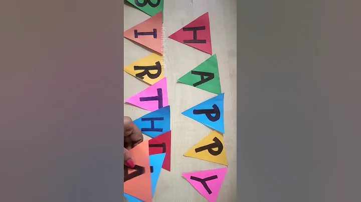 Birthday Banner | Birthday Decoration Ideas at Home | Party Decorations | Krithik's Kraft#Shorts#yt