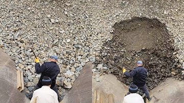 2500-Ton Self-Unloading Cargo Ship Unloading Phosphate Rock - Smooth Relaxing Flow - Barge Work Vlog