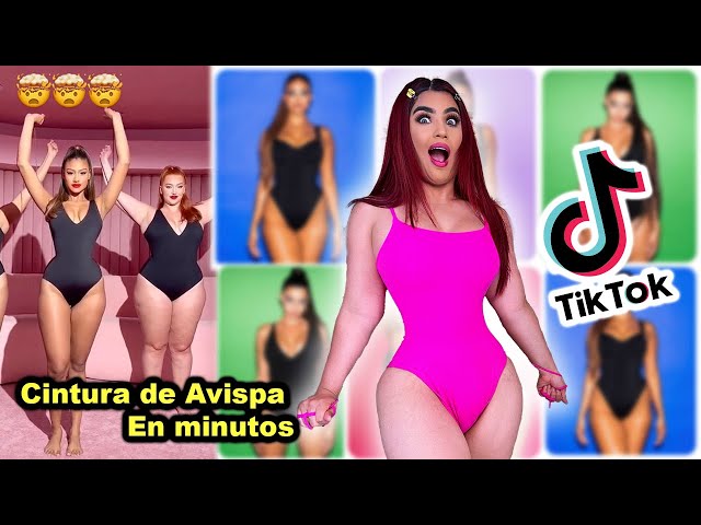 Probando la faja mas viral de tiktok ⏳ Cintura de avispa 🪰 en minutos 