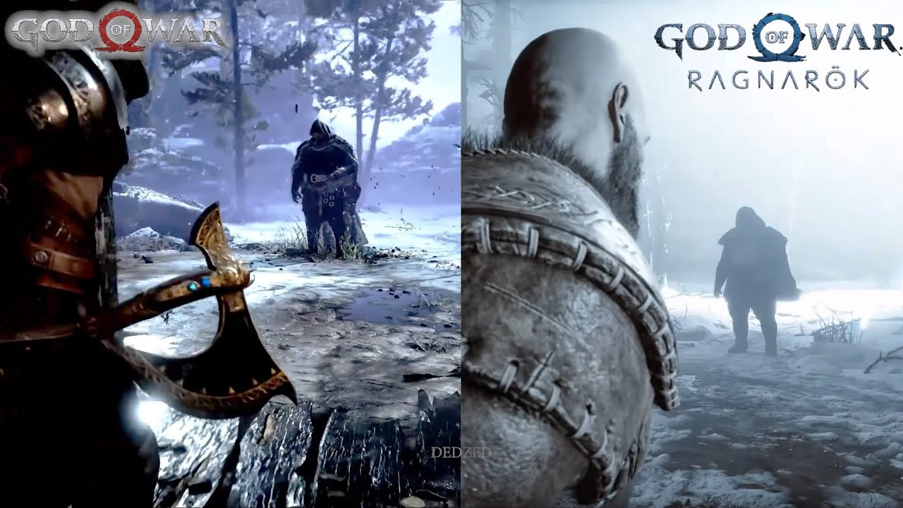 God of War Ragnarök Thor 2018 vs Thor 2022 Intro Comparison 