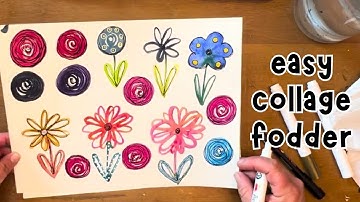 EASY Floral Collage Fodder! Junk Journal Embellishments!