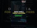 Data Types And Format Specifiers In C | OG IN C Episode-5 #clanguage #clanguageintelugu #shorts