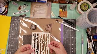 How to distress birch trees die from Sizzix
