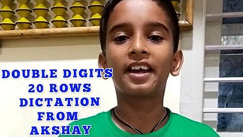 Double Digits 20 Rows DICTATION from AKSHAY