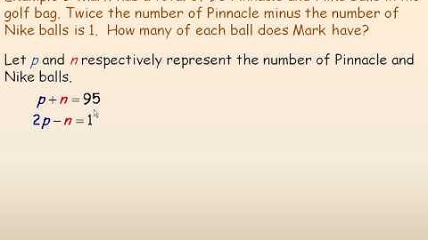 Solve Problems Using Linear Systems Part 1