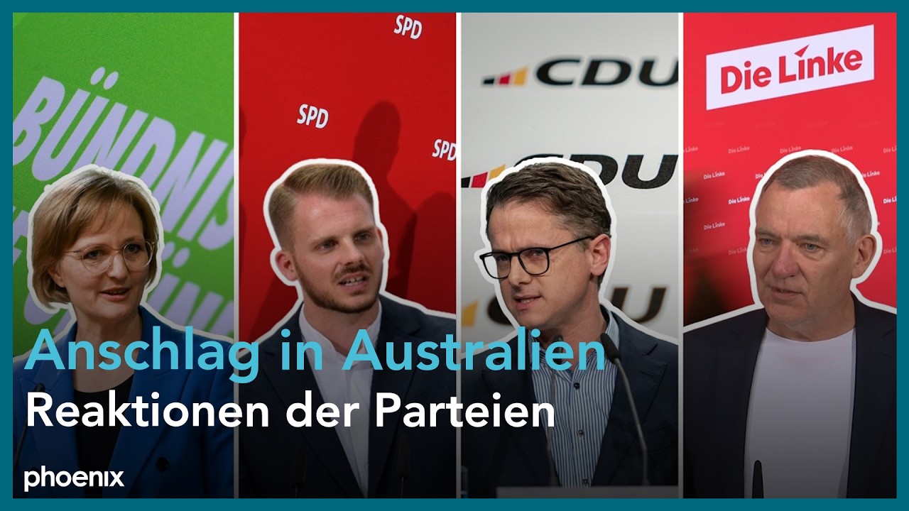 Pressekonferenzen u.a. zum Anschlag in Australien, mit SPD, CDU, Linke und B'90/Grüne | 15.12.25