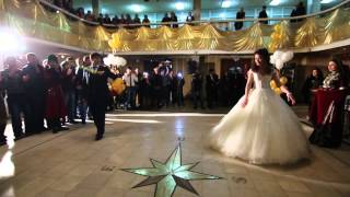 Супер кабардинская свадьба в Нальчике Заур и Аида танец жениха и невесты