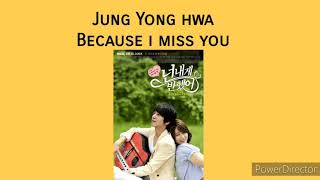 jung yong hwa(정용화) - because i miss you | Ost heartstring | lyrics & indonesia terjemah |