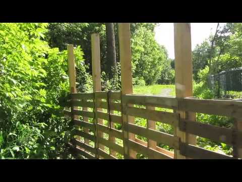 Mon jardin rona, cloture en palettes avec s.lego youtube Porte clôture idées