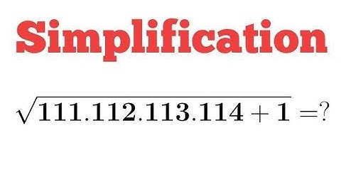 Simplification Problem| Maths Olympiad Question #mathematics #squareroot #olympiad #nikitadeewan