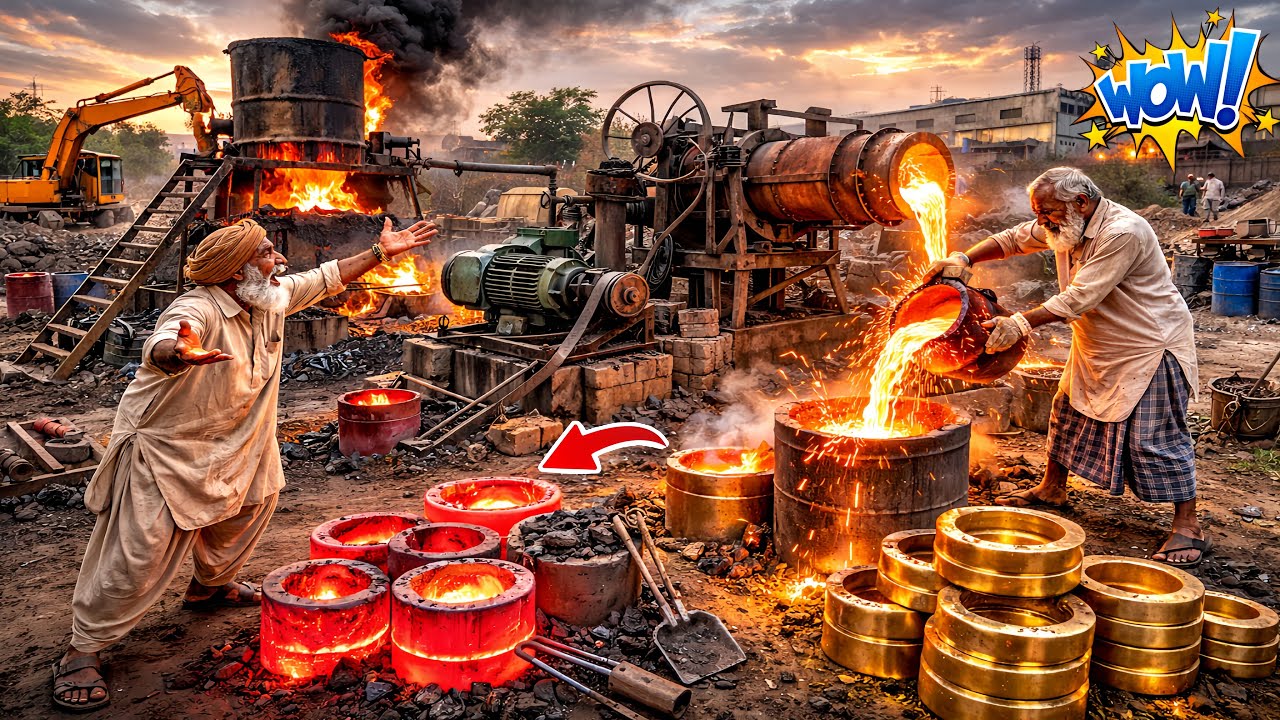 How Millions of Truck Brake Drums Are Made in Factory | Heavy Duty Manufacturing Process. 