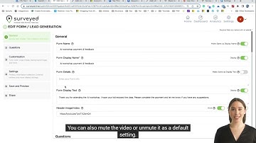 Customize your survey by adding video or image to header in Surveyed™