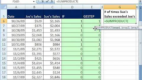 Excel Magic Trick 430: Count Sales Numbers Greater Than Hurdle (GESTEP function) - DayDayNews