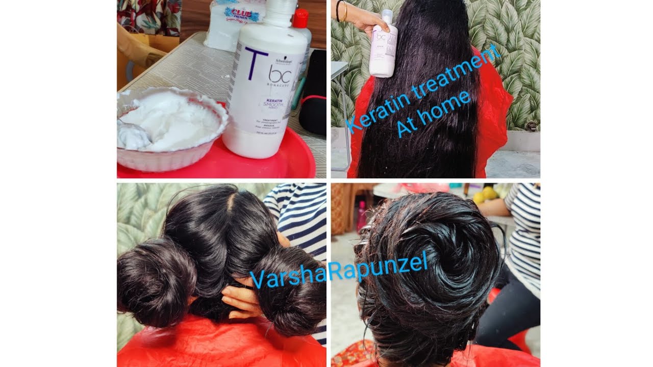 Keratin treatment at home for straight Smooth Shiny Frizz free Hair