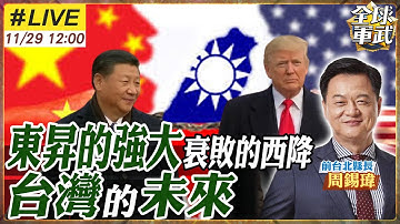 【#專家來了#LIVE｜周錫瑋】東升西降已成全球共識？中國全面崛起、美元體系動搖、世界秩序重組！台灣還停在冷戰思維？周錫瑋：兩岸不對話＝自廢武功！20251129‪@全球軍武頻道