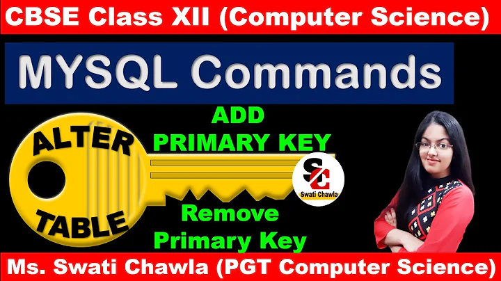 Alter Table (ADD and REMOVE Primary Key)  | MYSQL Commands Class 12 Computer Science